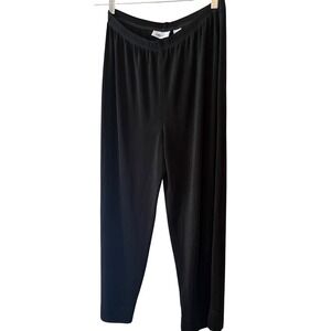 Hanna Black Velour Lounge Pants Women's Size M Made in Denmark